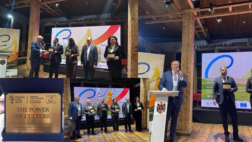 Distincție de recunoaștere din partea președintelui European Route of Historic Cafés pentru IDEP/ AMEERU